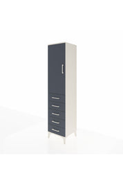 Hyperion Dolap Tek Raflı 5 Çekmeceli Tek Askılı 44x44x195 - S58M077V2B