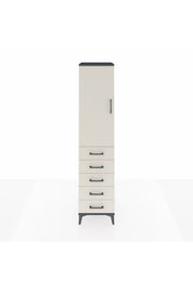 Hyperion Dolap Tek Raflı 5 Çekmeceli Tek Askılı 44x44x195 - S58M077V4B
