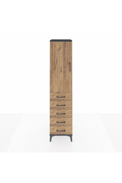 Hyperion Dolap Tek Raflı 5 Çekmeceli Tek Askılı 44x44x195 - S58M077V6B