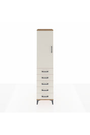 Hyperion Dolap Tek Raflı 5 Çekmeceli Tek Askılı 44x44x195 - S58M077V7B