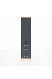 Hyperion Dolap Tek Raflı 5 Çekmeceli Tek Askılı 44x44x195 - S58M077V8B