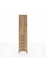Hyperion Dolap Tek Raflı 5 Çekmeceli Tek Askılı 44x44x195 - S58M077V9B