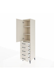 Hyperion Dolap 3 Raflı 5 Çekmeceli Tek Kapaklı 44x44x195 - S58M078V1B