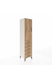 Hyperion Dolap 3 Raflı 5 Çekmeceli Tek Kapaklı 44x44x195 - S58M078V3B