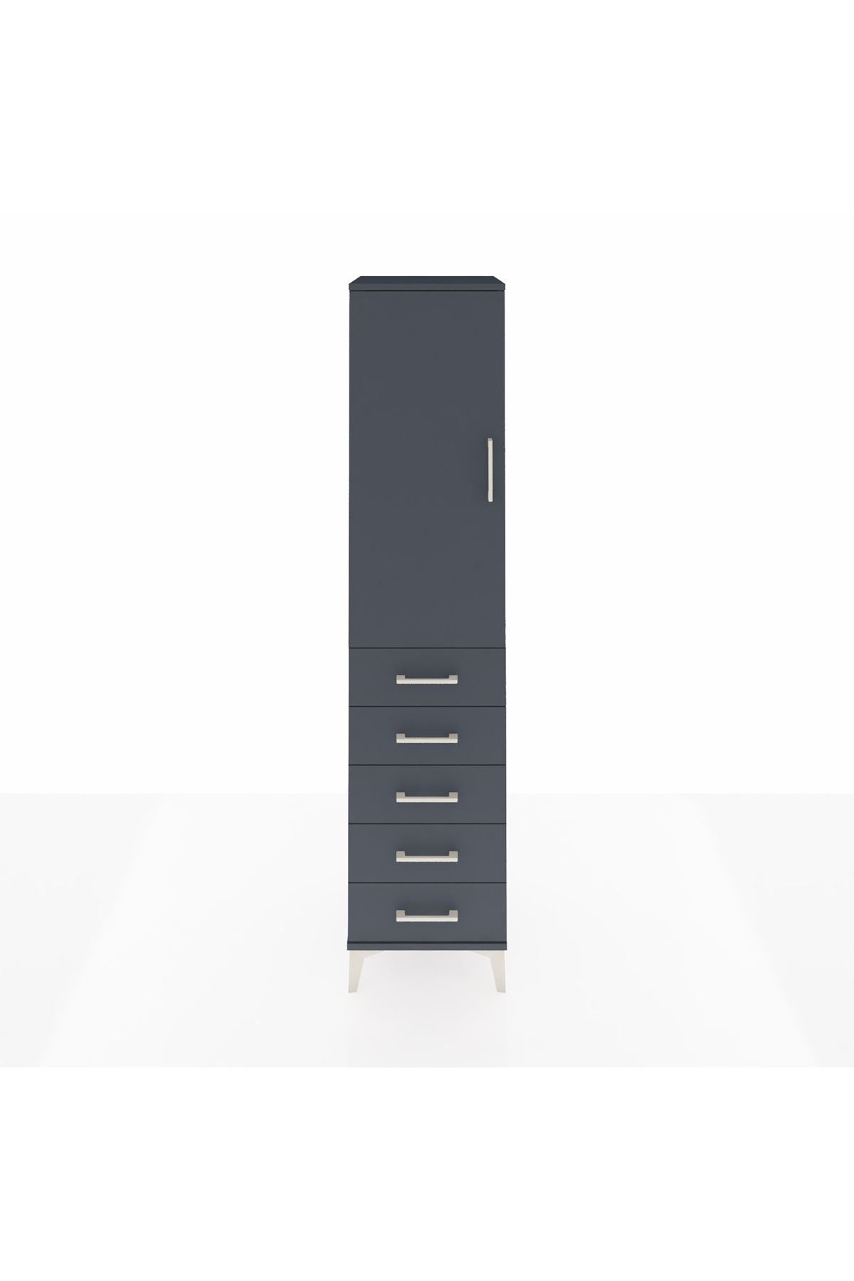 Hyperion Dolap 3 Raflı 5 Çekmeceli Tek Kapaklı 44x44x195 - S58M078V5B