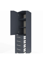 Hyperion Dolap 3 Raflı 5 Çekmeceli Tek Kapaklı 44x44x195 - S58M078V5B