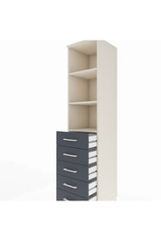 Hyperion Dolap 3 Raflı 5 Çekmeceli 44x44x195 - S58M079V2B