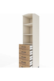 Hyperion Dolap 3 Raflı 5 Çekmeceli 44x44x195 - S58M079V3B