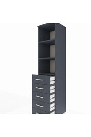 Hyperion Dolap 3 Raflı 5 Çekmeceli 44x44x195 - S58M079V5B