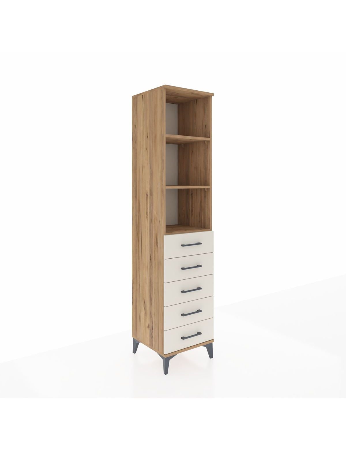 Hyperion Dolap 3 Raflı 5 Çekmeceli 44x44x195 - S58M079V7B