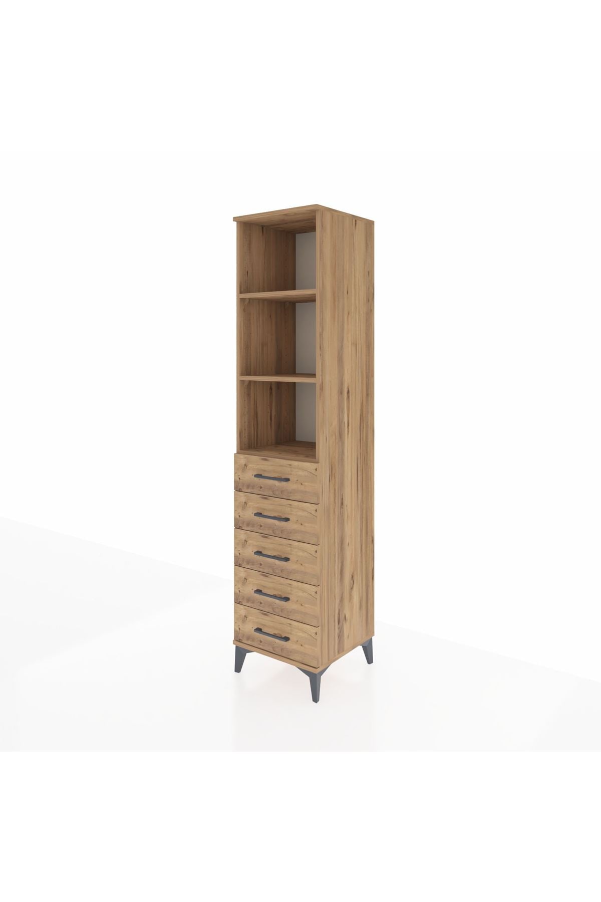 Hyperion Dolap 3 Raflı 5 Çekmeceli 44x44x195 - S58M079V9B