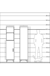 Hyperion Dolap 4 Raflı Tek Kapaklı 44x44x195 - S58M081V4B