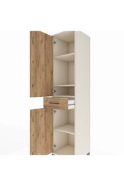Hyperion Dolap 4 Raflı Tek Çekmeceli 2 Kapaklı 44x44x195 - S58M084V3B