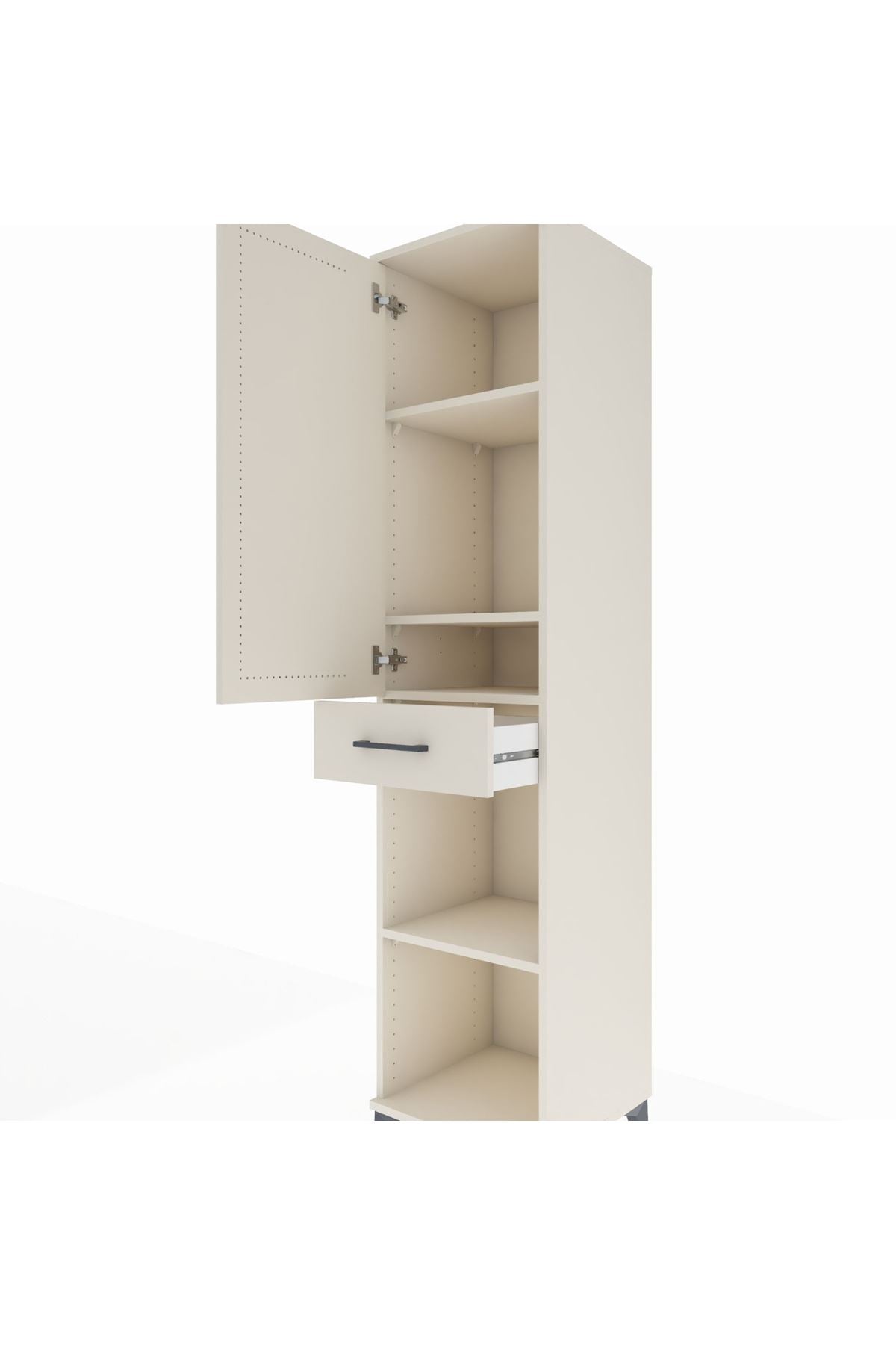 Hyperion Dolap 4 Raflı Tek Çekmeceli Tek Kapaklı 44x44x195 - S58M085V1B
