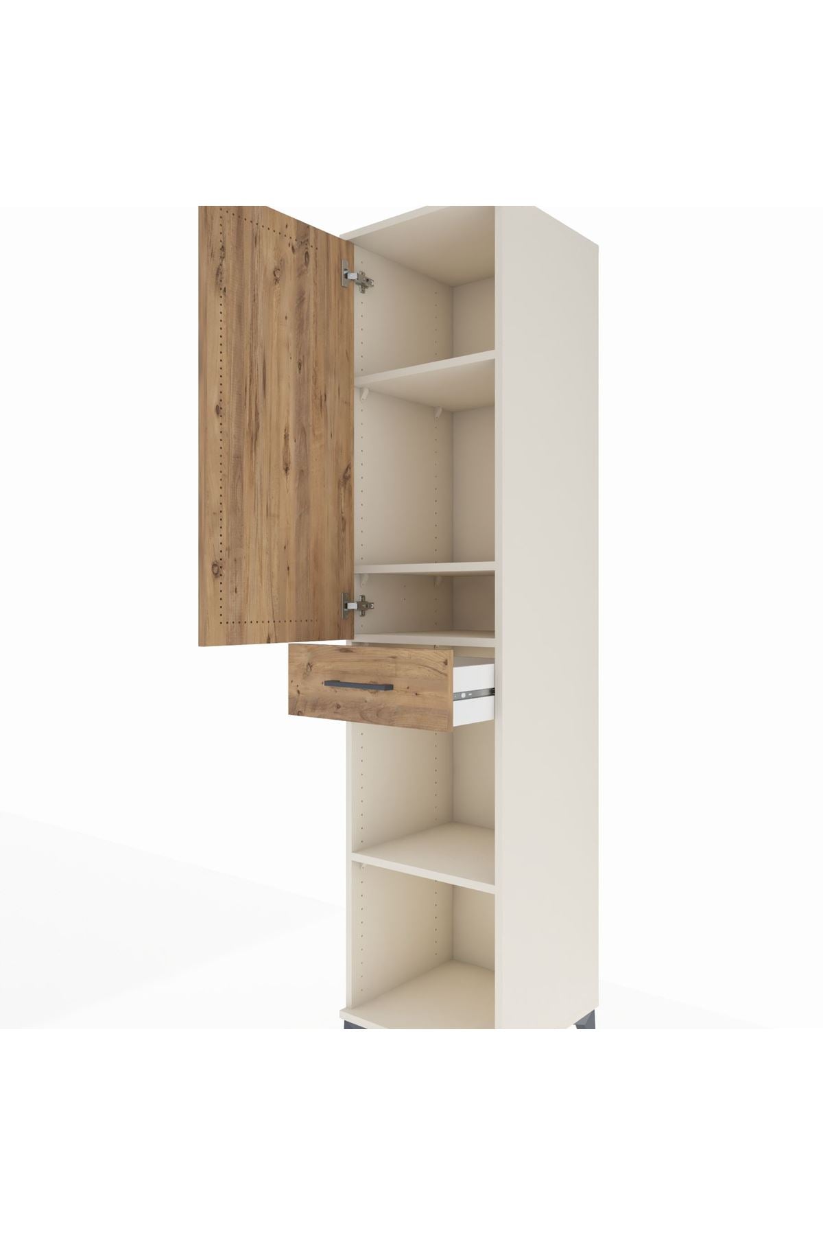 Hyperion Dolap 4 Raflı Tek Çekmeceli Tek Kapaklı 44x44x195 - S58M085V3B