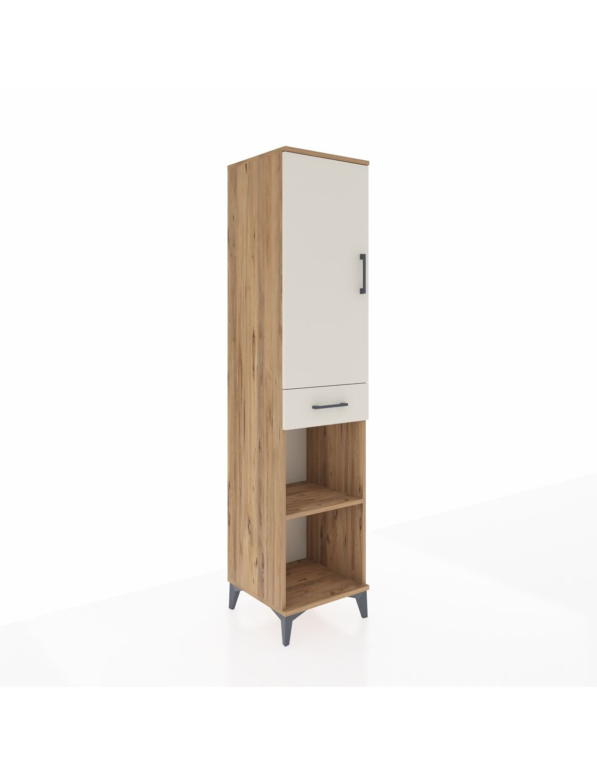 Hyperion Dolap 4 Raflı Tek Çekmeceli Tek Kapaklı 44x44x195 - S58M085V7B
