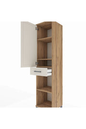 Hyperion Dolap 4 Raflı Tek Çekmeceli Tek Kapaklı 44x44x195 - S58M085V7B