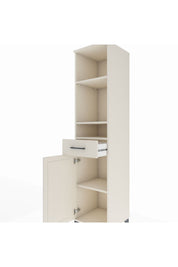 Hyperion Dolap 4 Raflı Tek Çekmeceli Tek Kapaklı 44x44x195 - S58M086V1B