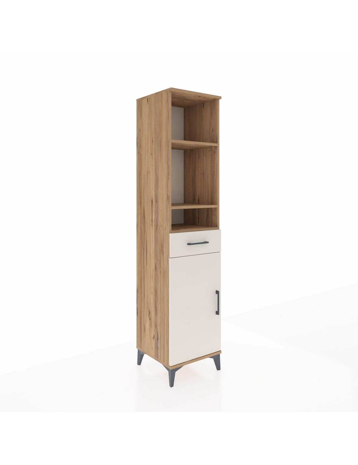 Hyperion Dolap 4 Raflı Tek Çekmeceli Tek Kapaklı 44x44x195 - S58M086V7B