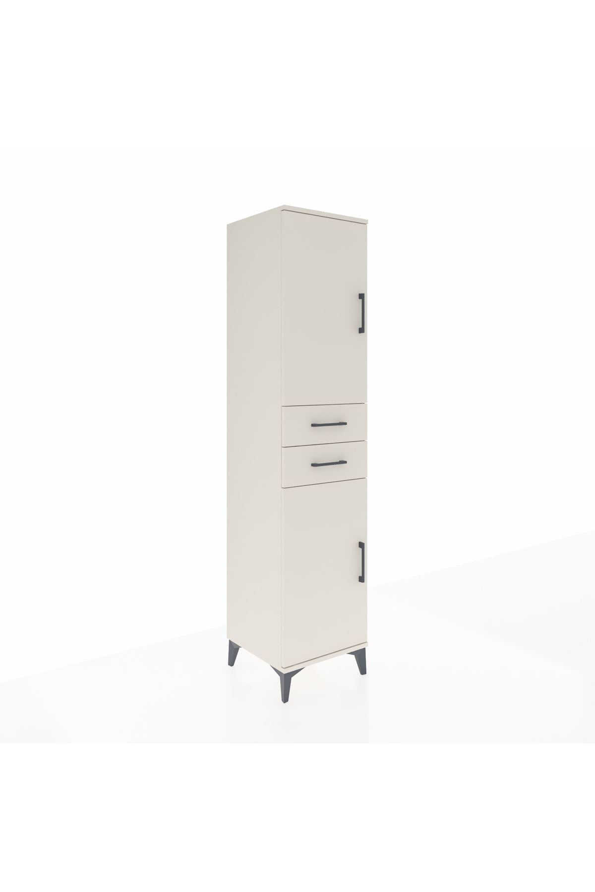 Hyperion Dolap 4 Raflı 2 Çekmeceli Tek Kapaklı 44x44x195 - S58M087V1B