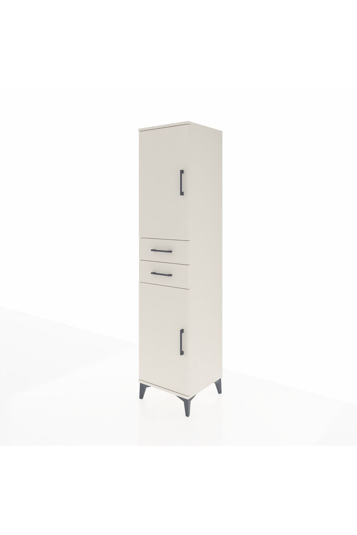 Hyperion Dolap 4 Raflı 2 Çekmeceli Tek Kapaklı 44x44x195 - S58M087V1B