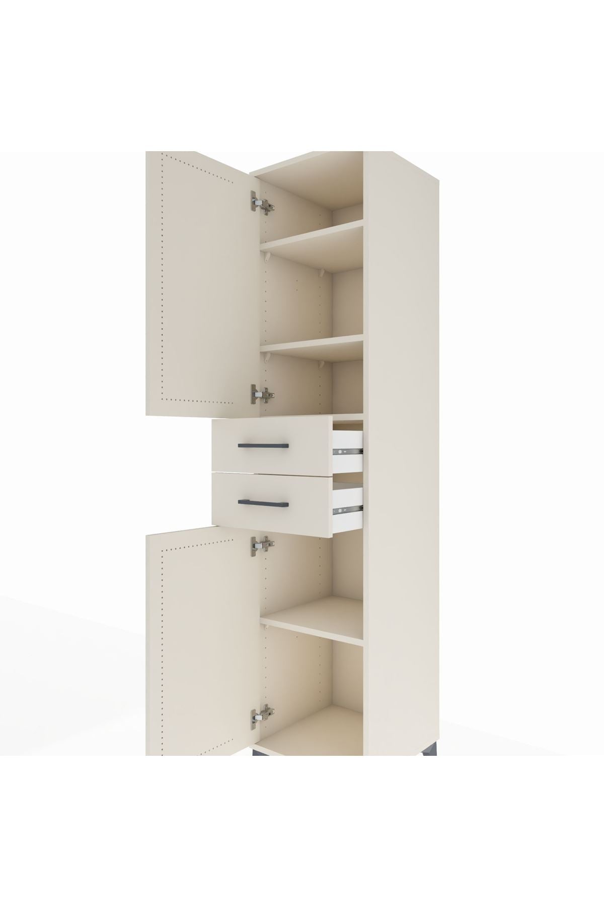 Hyperion Dolap 4 Raflı 2 Çekmeceli Tek Kapaklı 44x44x195 - S58M087V1B