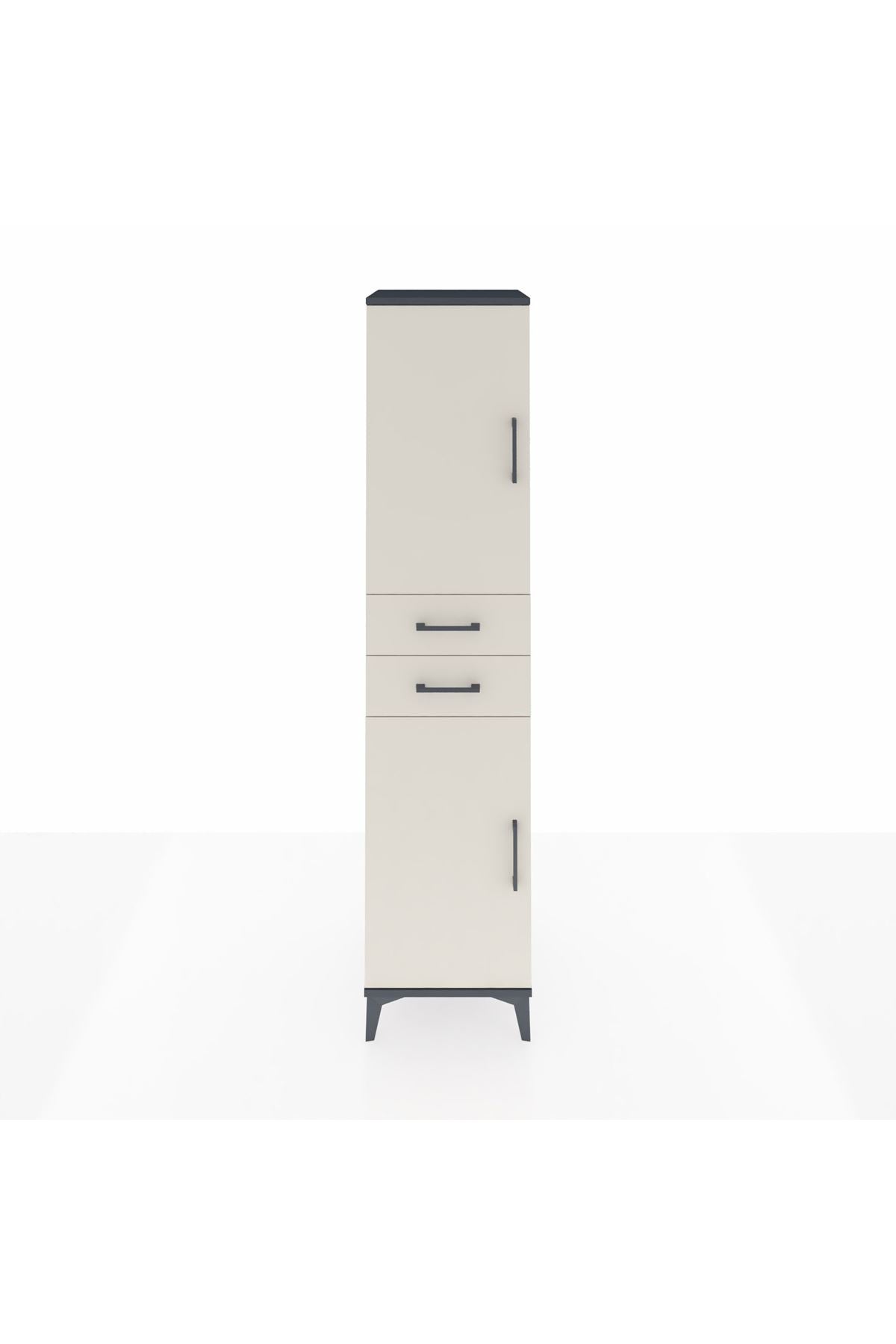 Hyperion Dolap 4 Raflı 2 Çekmeceli Tek Kapaklı 44x44x195 - S58M087V4B