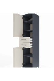 Hyperion Dolap 4 Raflı 2 Çekmeceli Tek Kapaklı 44x44x195 - S58M087V4B