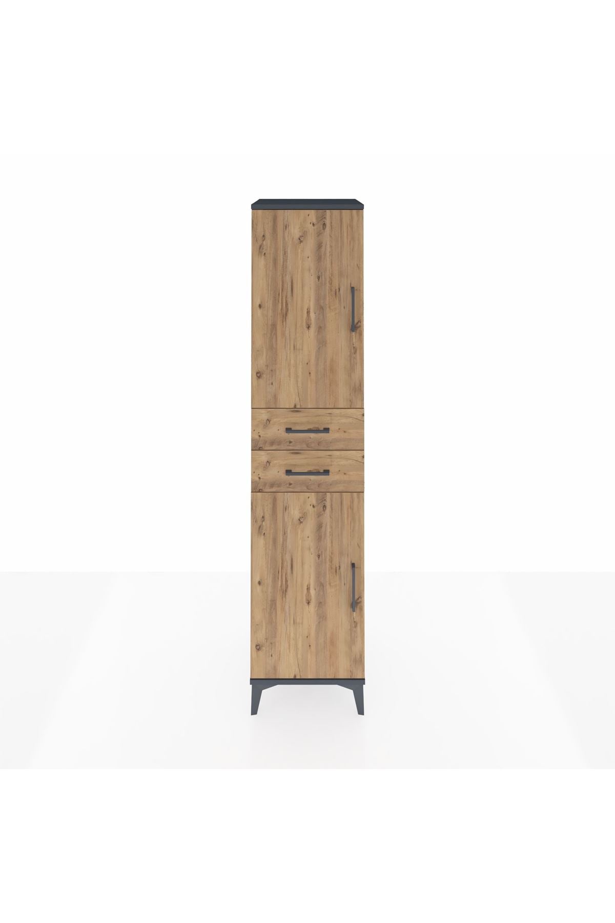 Hyperion Dolap 4 Raflı 2 Çekmeceli Tek Kapaklı 44x44x195 - S58M087V6B