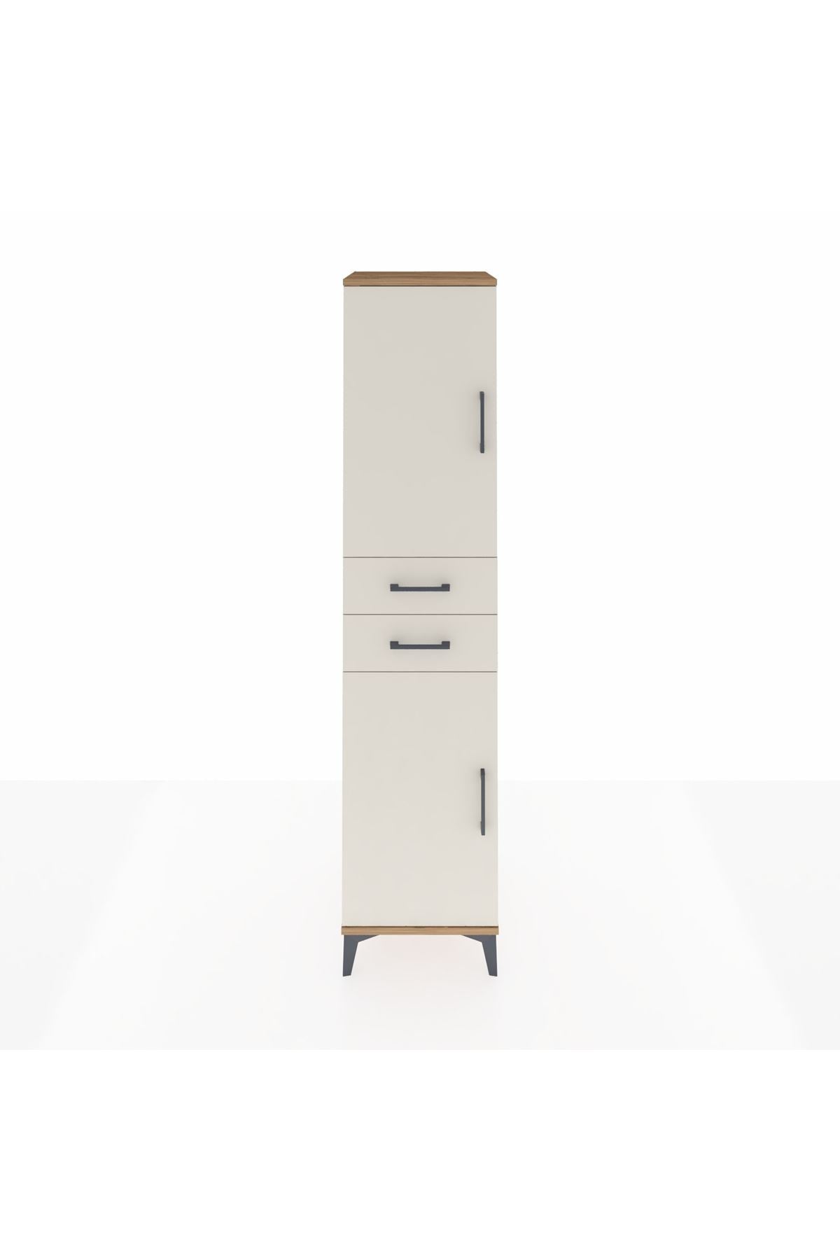 Hyperion Dolap 4 Raflı 2 Çekmeceli Tek Kapaklı 44x44x195 - S58M087V7B
