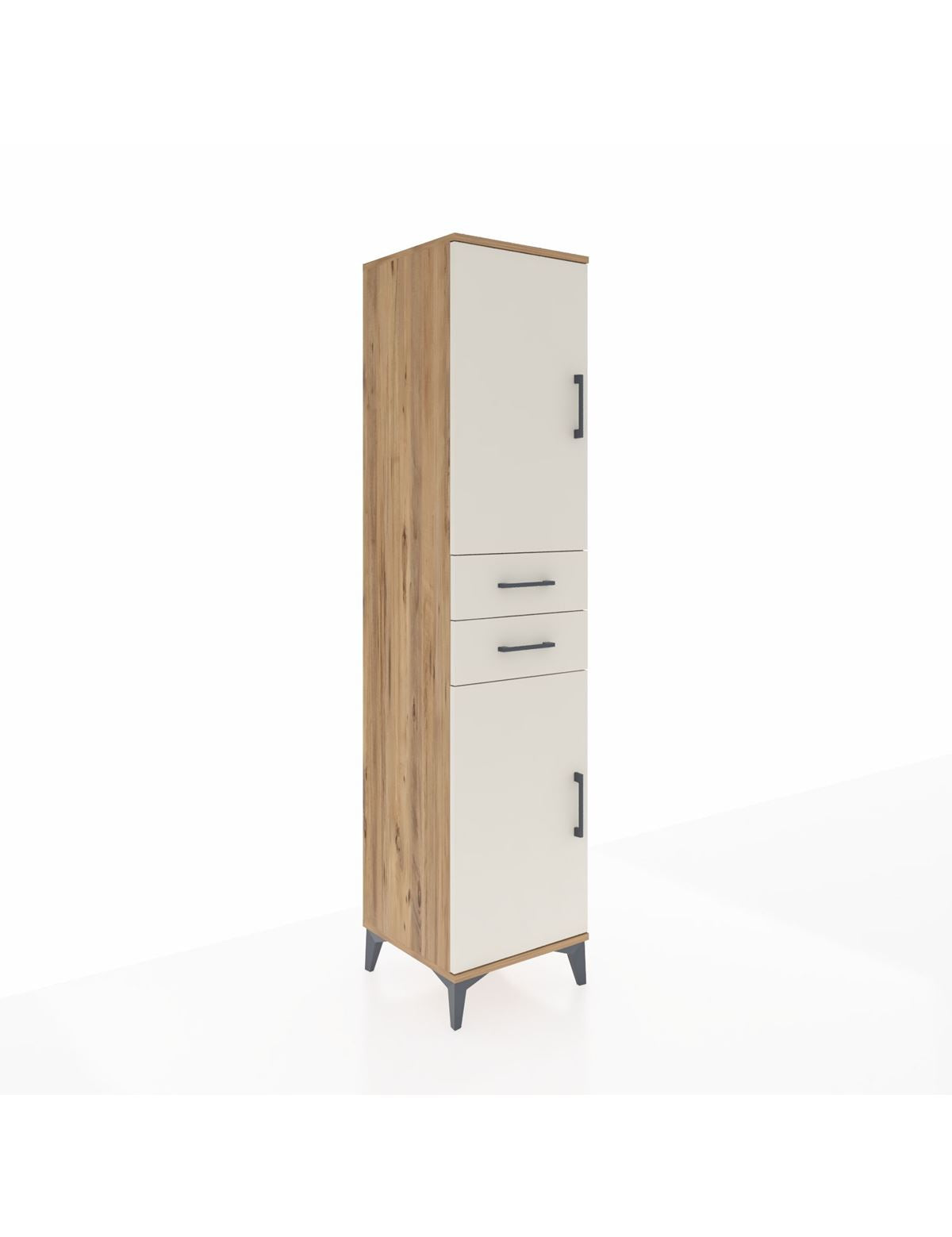 Hyperion Dolap 4 Raflı 2 Çekmeceli Tek Kapaklı 44x44x195 - S58M087V7B