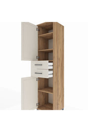 Hyperion Dolap 4 Raflı 2 Çekmeceli Tek Kapaklı 44x44x195 - S58M087V7B