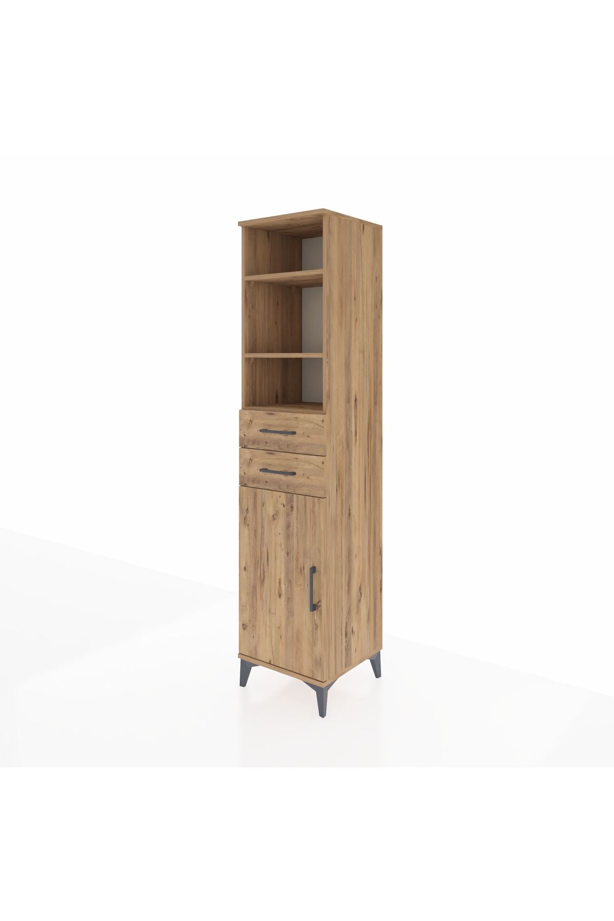 Hyperion Dolap 4 Raflı 2 Çekmeceli Tek Kapaklı 44x44x195 - S58M088V9B