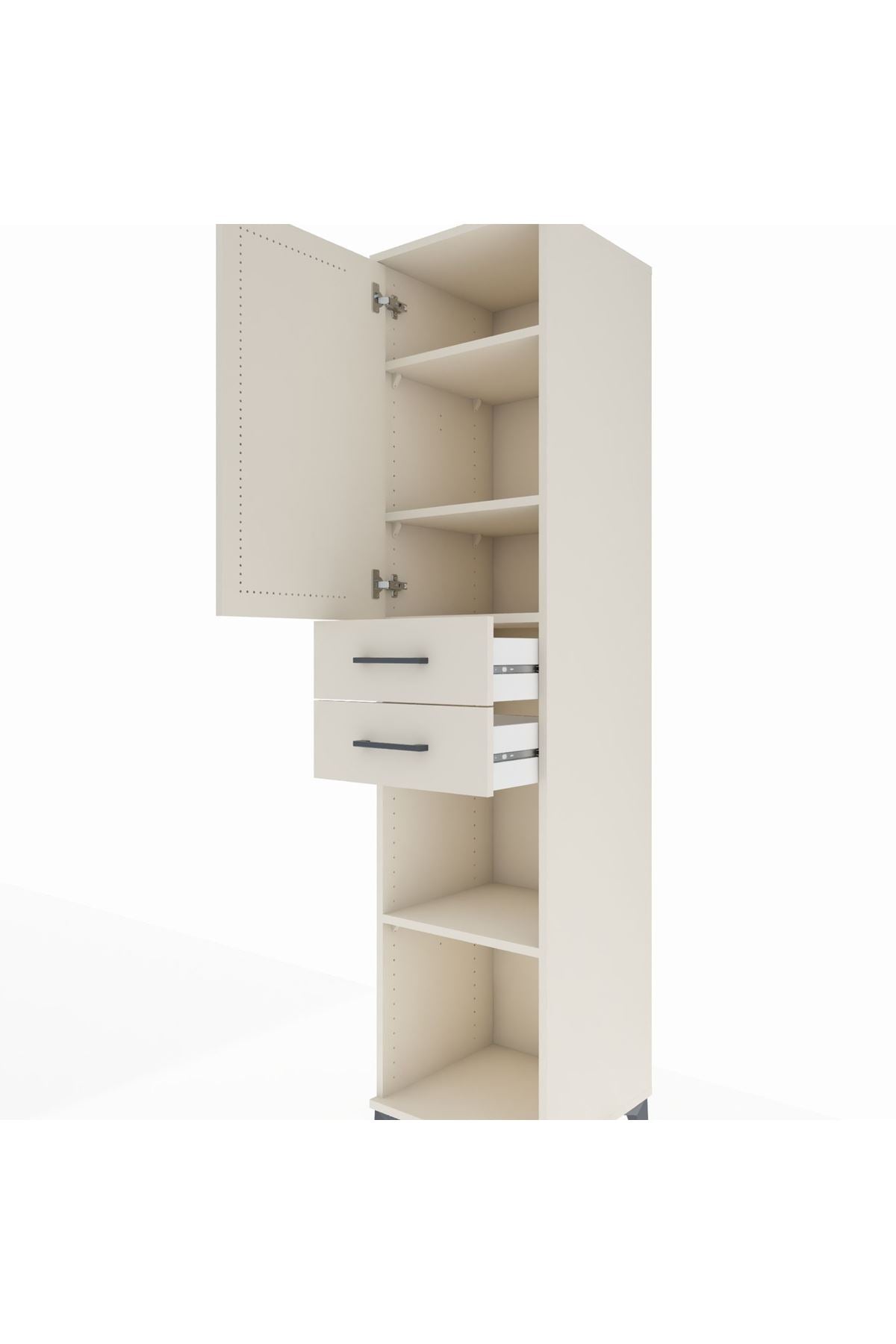 Hyperion Dolap 4 Raflı 2 Çekmeceli 44x44x195 - S58M089V1B