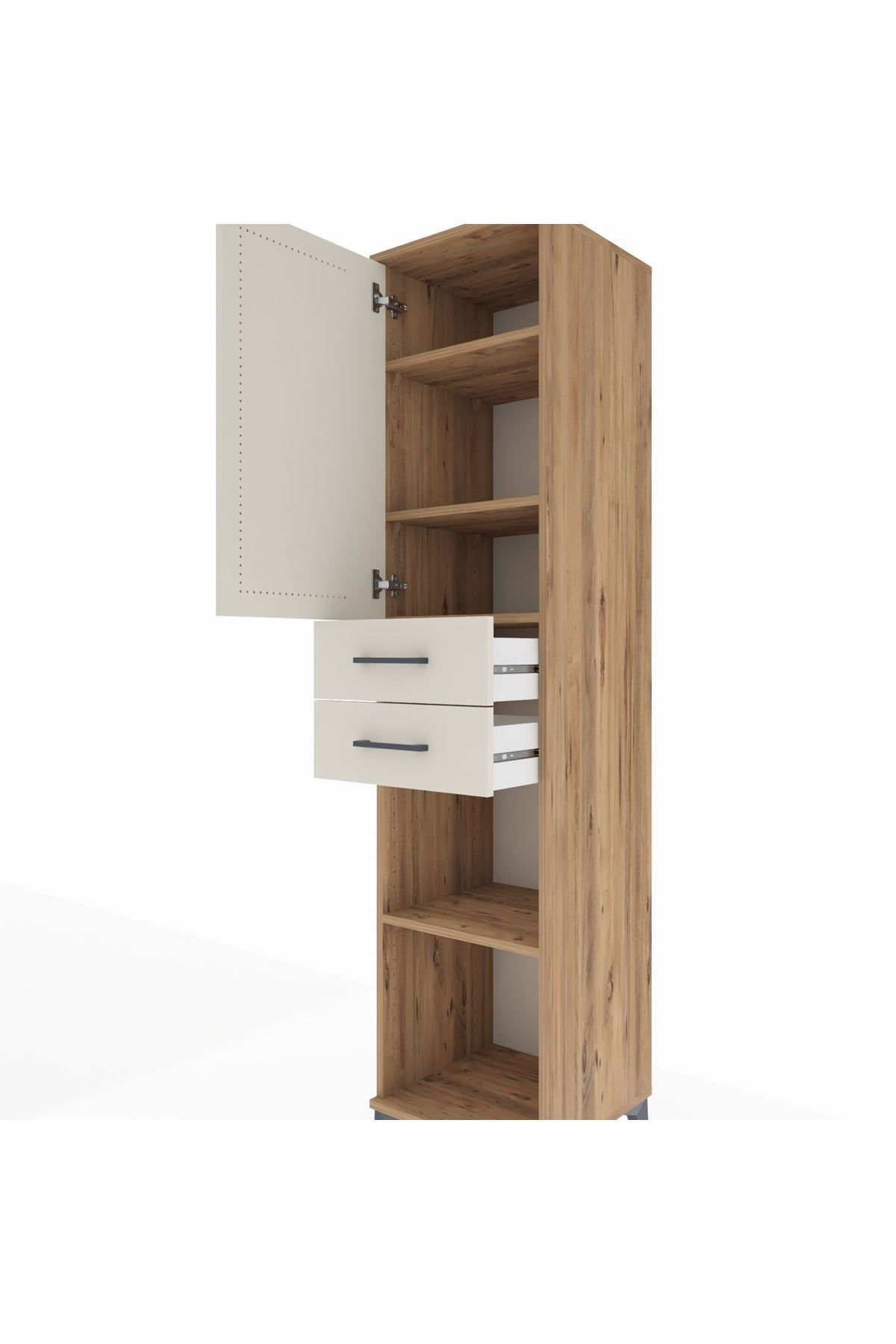 Hyperion Dolap 4 Raflı 2 Çekmeceli 44x44x195 - S58M089V7B