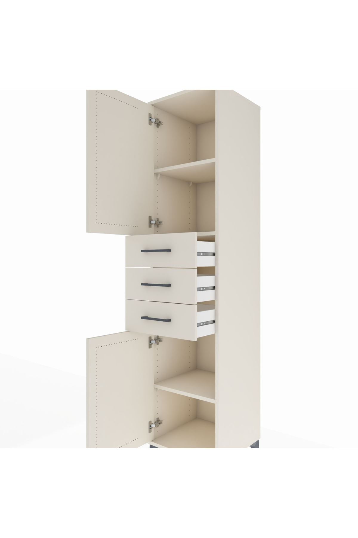 Hyperion Dolap 3 Raflı 3 Çekmeceli 2 Kapaklı 44x44x195 - S58M090V1B