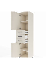 Hyperion Dolap 3 Raflı 3 Çekmeceli 2 Kapaklı 44x44x195 - S58M090V1B