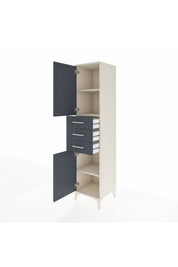 Hyperion Dolap 3 Raflı 3 Çekmeceli 2 Kapaklı 44x44x195 - S58M090V2B