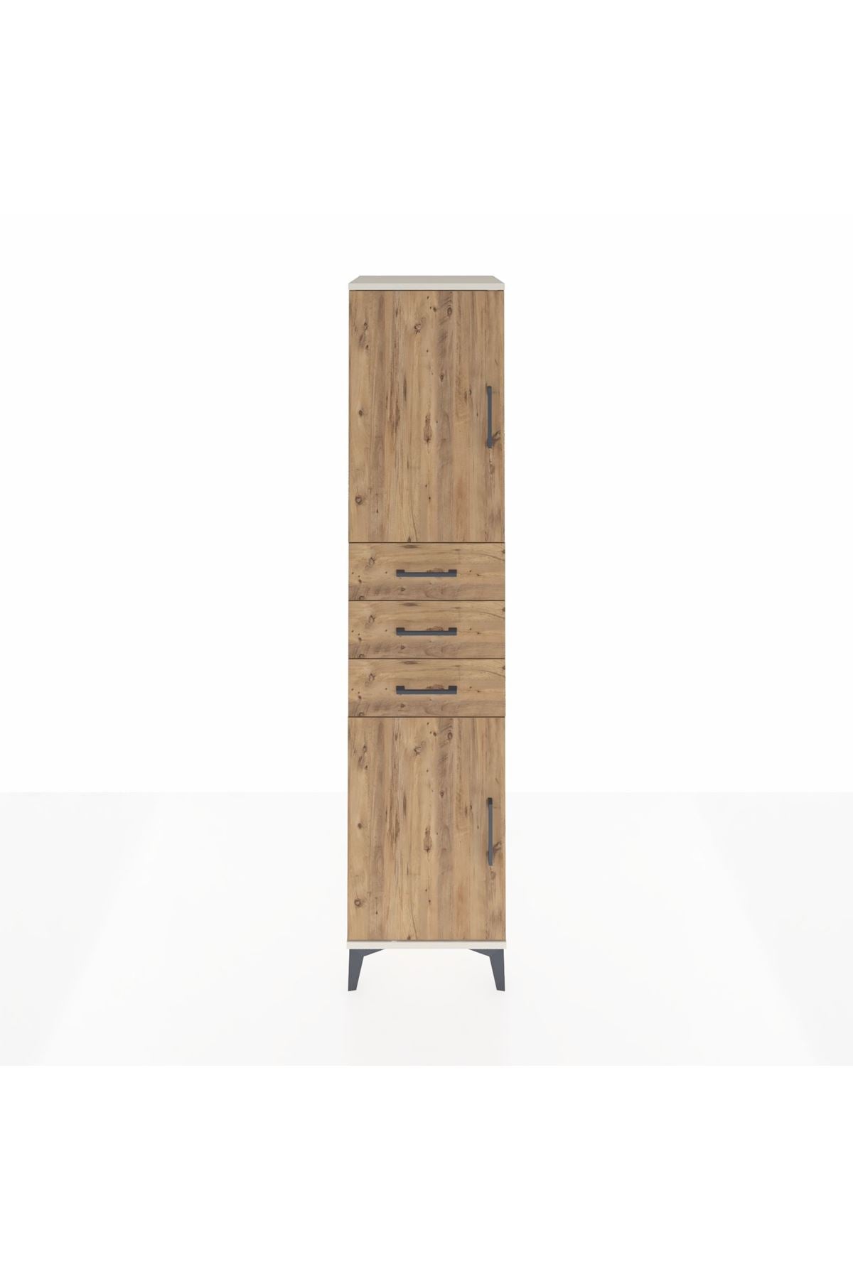 Hyperion Dolap 3 Raflı 3 Çekmeceli 2 Kapaklı 44x44x195 - S58M090V3B