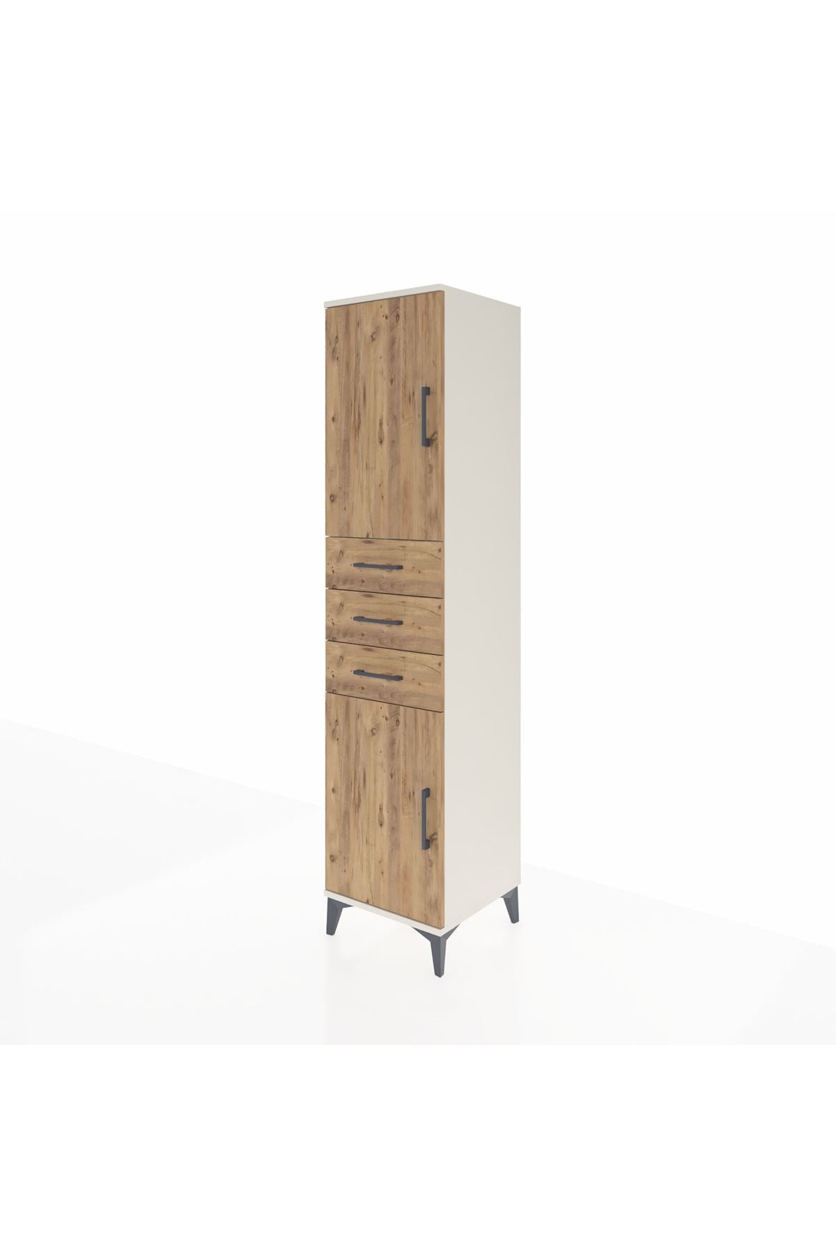 Hyperion Dolap 3 Raflı 3 Çekmeceli 2 Kapaklı 44x44x195 - S58M090V3B