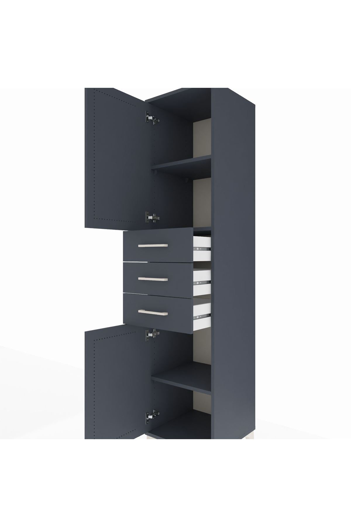Hyperion Dolap 3 Raflı 3 Çekmeceli 2 Kapaklı 44x44x195 - S58M090V5B