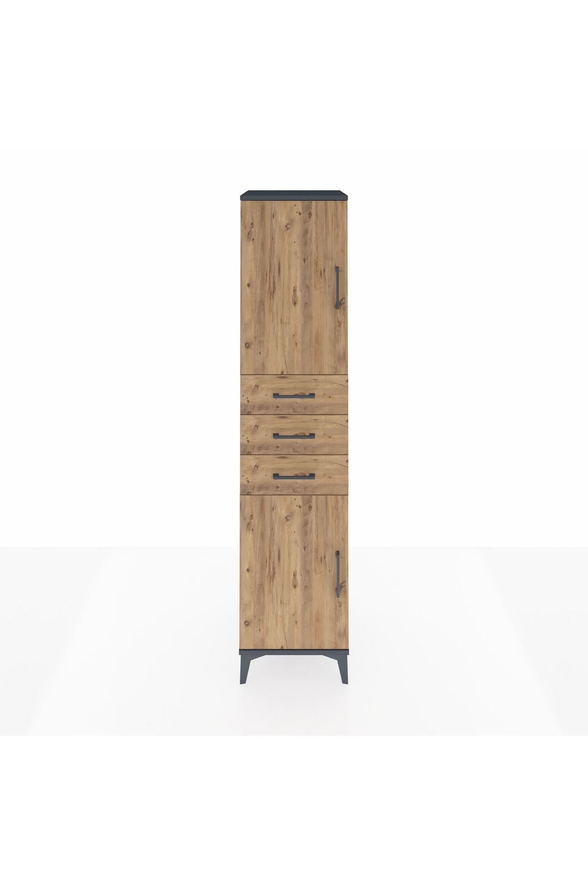 Hyperion Dolap 3 Raflı 3 Çekmeceli 2 Kapaklı 44x44x195 - S58M090V6B