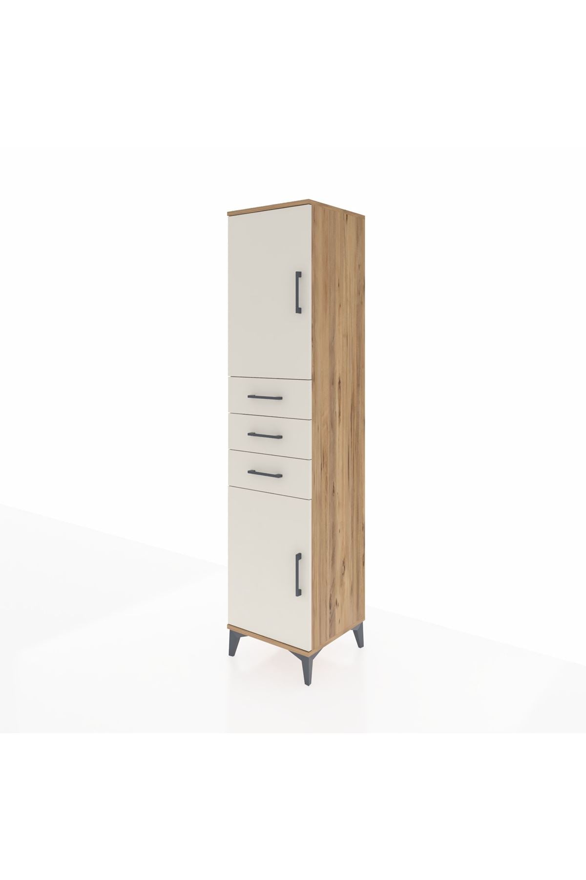 Hyperion Dolap 3 Raflı 3 Çekmeceli 2 Kapaklı 44x44x195 - S58M090V7B
