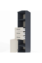Hyperion Dolap 3 Raflı 3 Çekmeceli Tek Kapaklı 44x44x195 - S58M091V4B