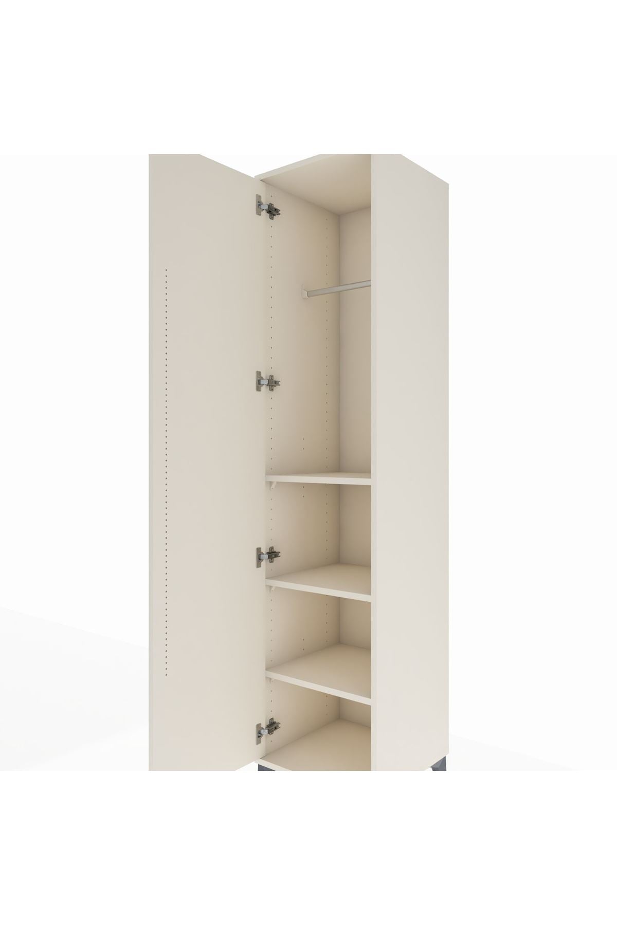 Hyperion Dolap 3 Raflı Tek Kapaklı Tek Askılı 44x44x195 - S58M093V1B
