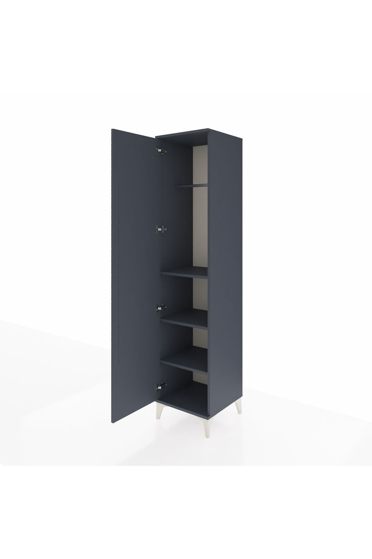 Hyperion Dolap 3 Raflı Tek Kapaklı Tek Askılı 44x44x195 - S58M093V5B