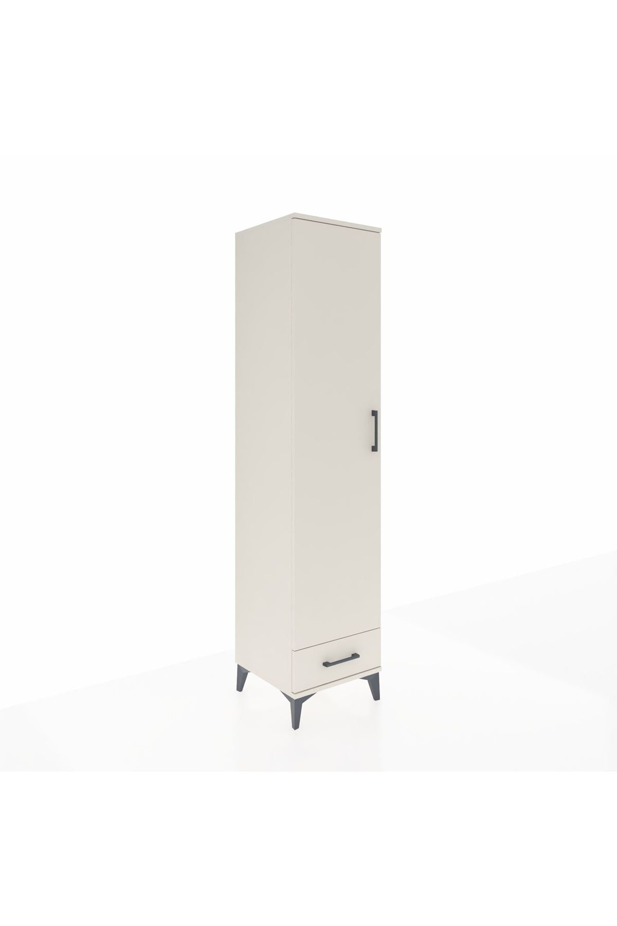 Hyperion Dolap 3 Raflı Tek Çekmeceli Tek Askılı 44x44x195 - S58M098V1B