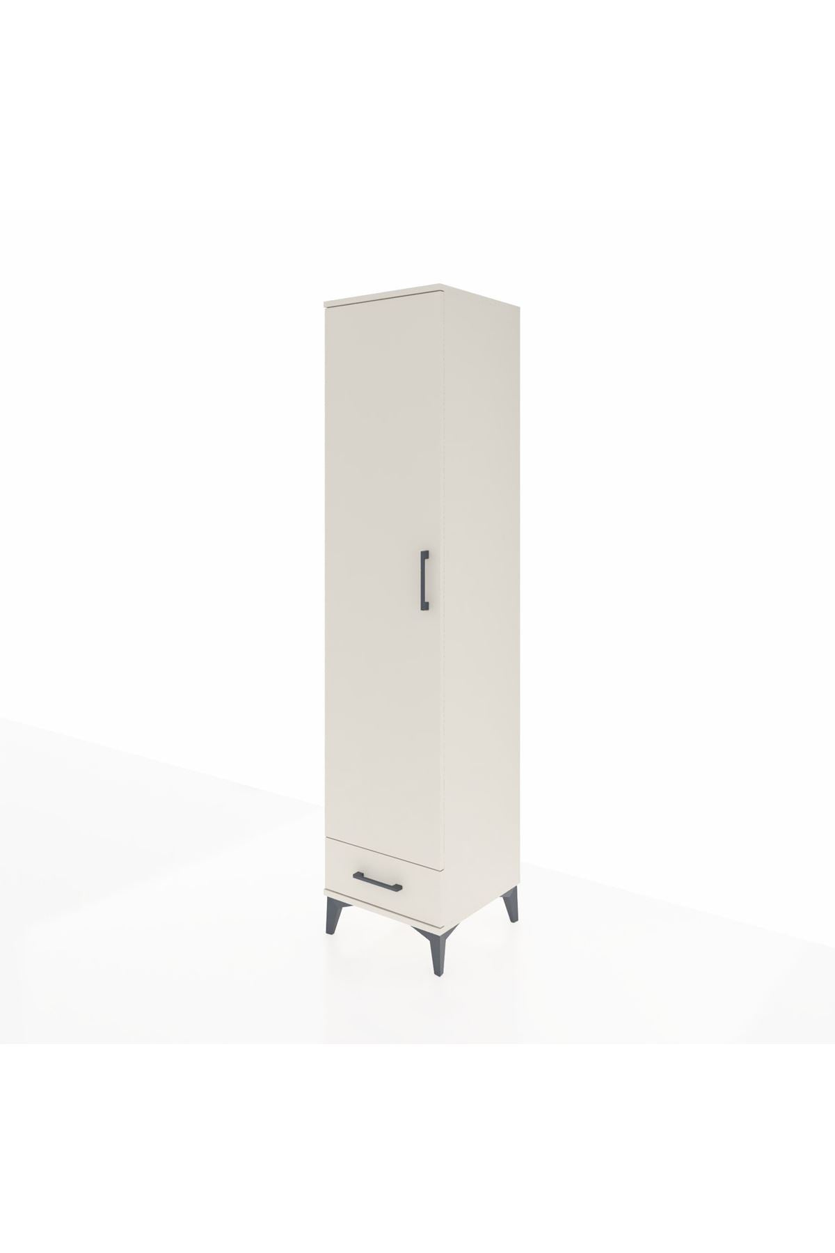 Hyperion Dolap 3 Raflı Tek Çekmeceli Tek Askılı 44x44x195 - S58M098V1B