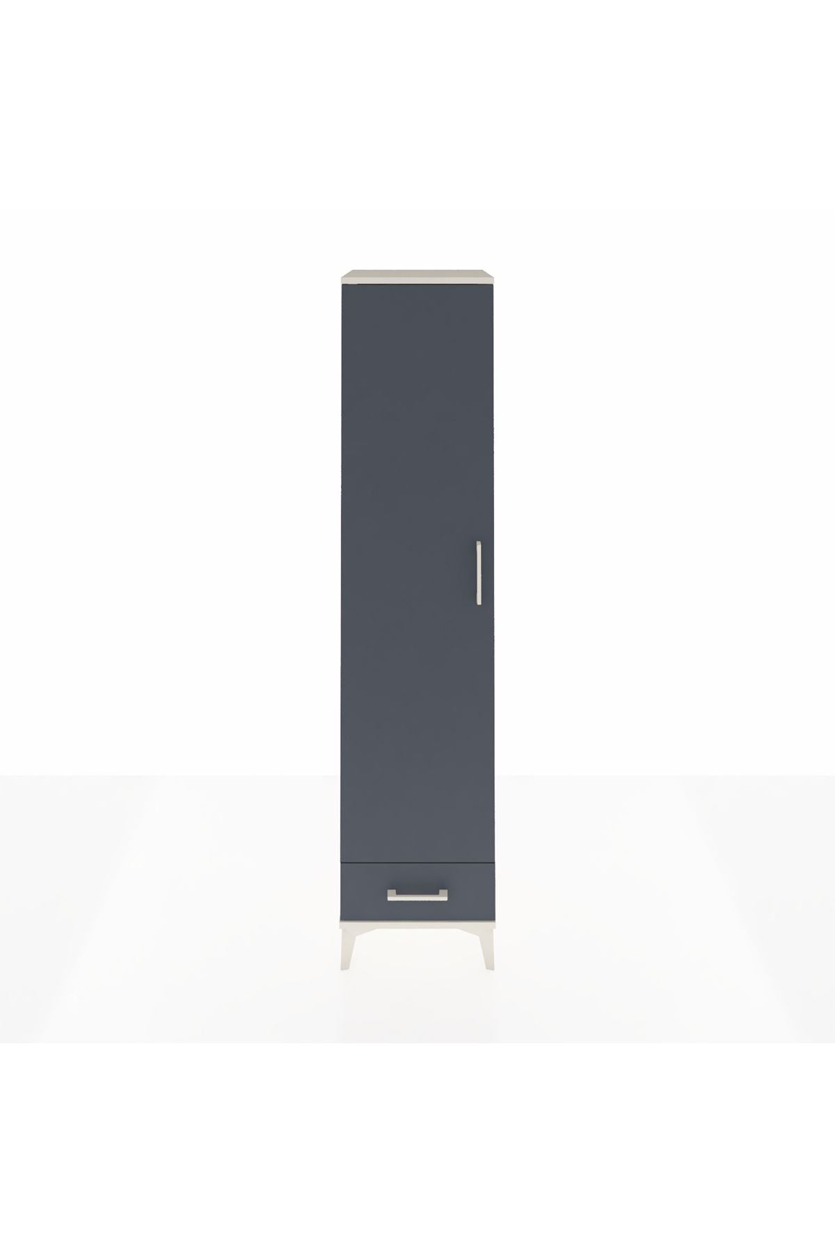 Hyperion Dolap 3 Raflı Tek Çekmeceli Tek Askılı 44x44x195 - S58M098V2B