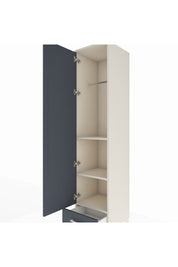 Hyperion Dolap 3 Raflı Tek Çekmeceli Tek Askılı 44x44x195 - S58M098V2B